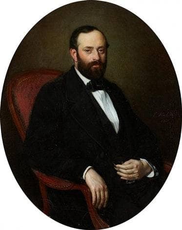 Portrait of a man by Émile Auguste Hublin — hand-painted portrait oil painting reproduction on canvas
