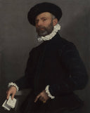 Portrait of a Man Holding a Letter ('L'Avvocato') by Giovanni Battista Moroni — male oil painting wall art, Mannerism Late Renaissance