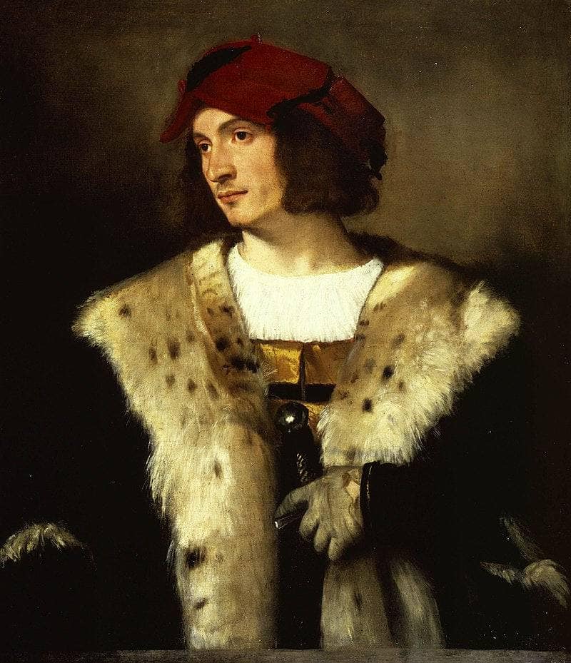 Portrait of a Man in a Red Cap by Titian — hand-painted portrait oil painting reproduction on canvas