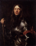 Portrait of a Man in Armour with Red Scarf by Anthony van Dyck — male oil painting wall art, Baroque