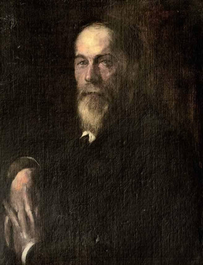 Portrait of a man (Joseph Kopf?) in entryway
