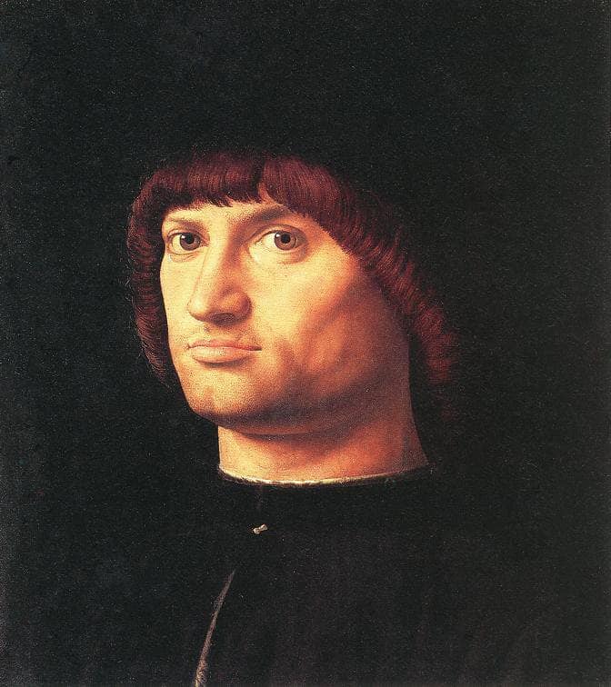 Portrait of a Man (The Condottiero) by Antonello da Messina — hand-painted portrait oil painting reproduction on canvas