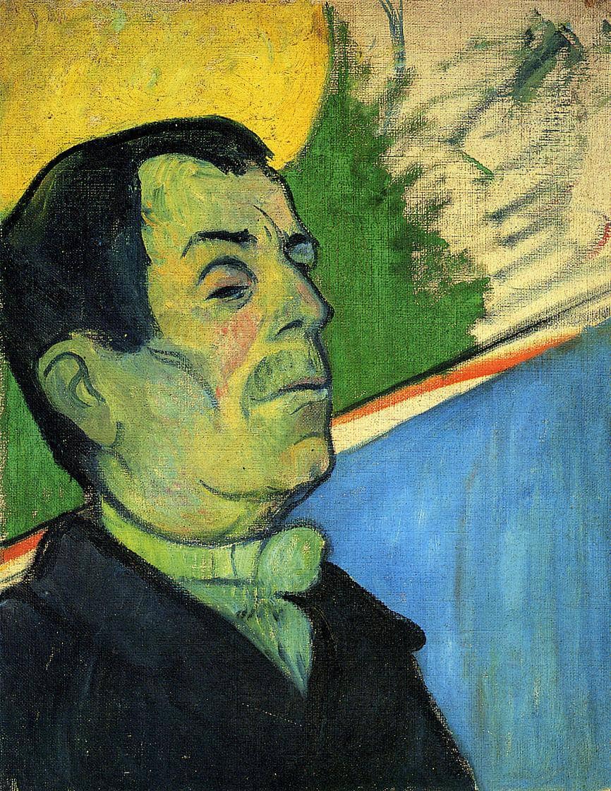 Portrait of a man wearing a lavalliere by Paul Gauguin — hand-painted portrait oil painting reproduction on canvas