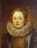 Portrait of a Noblewoman by Anthony van Dyck — male oil painting wall art, Baroque