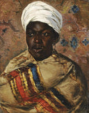 Portrait of a North African Lady by Cesare Biseo — male oil painting wall art, Orientalism