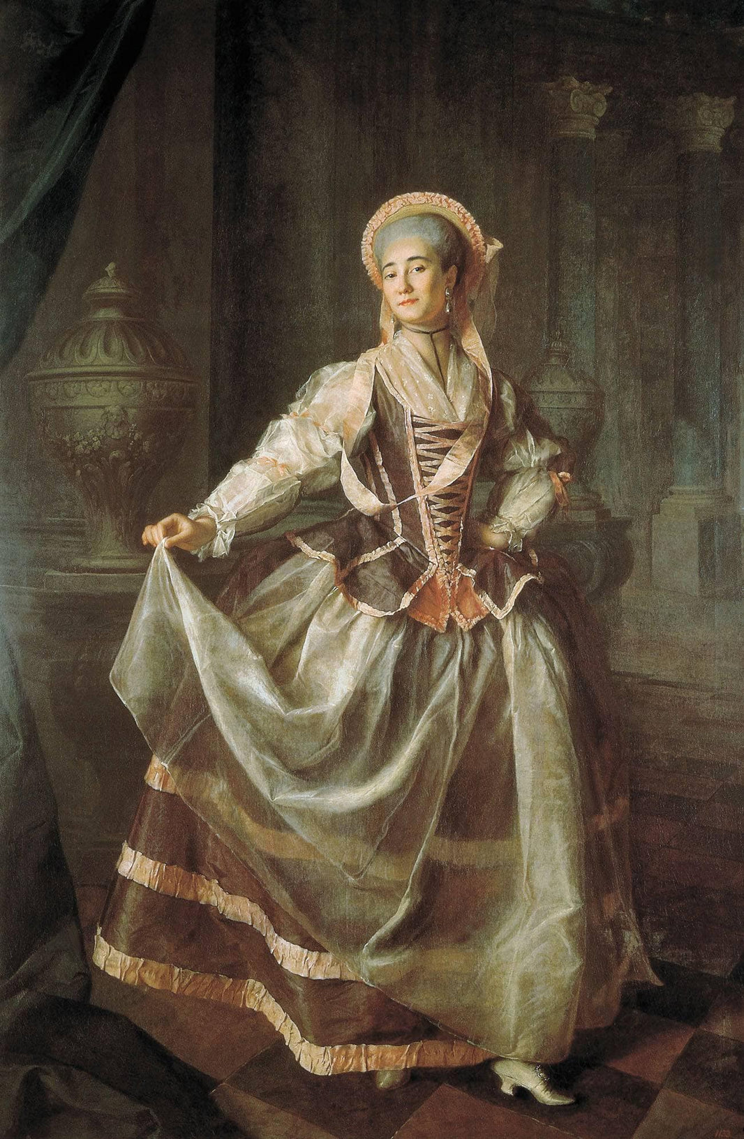Portrait of A. P. Levshina by Dmitry Levitzky — hand-painted portrait oil painting reproduction on canvas