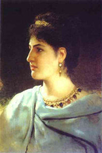 Portrait of a Roman Woman by Henryk Siemiradzki — hand-painted portrait oil painting reproduction on canvas