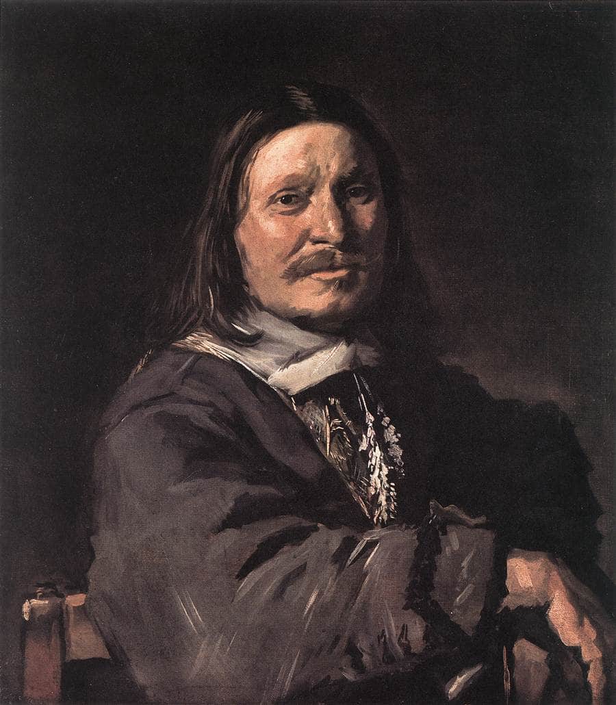 Portrait of a Seated Man by Frans Hals — hand-painted portrait oil painting reproduction on canvas