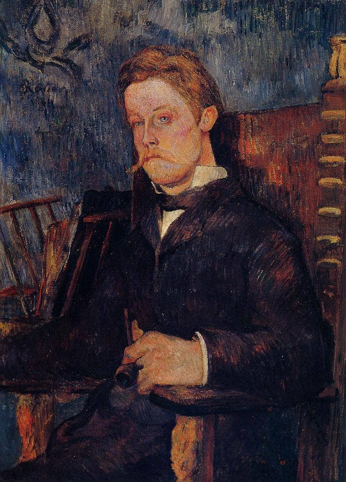 Portrait of a seated man by Paul Gauguin — hand-painted portrait oil painting reproduction on canvas