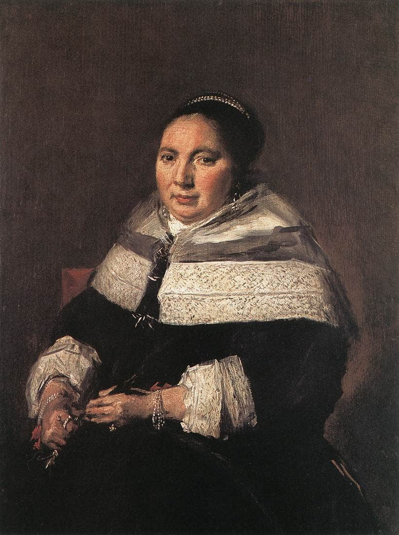 Portrait of a Seated Woman by Frans Hals — hand-painted portrait oil painting reproduction on canvas