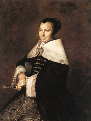 Portrait of a Seated Woman Holding a Fan - Frans Hals