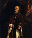 Portrait of a Senator by Tintoretto — male oil painting wall art, Mannerism Late Renaissance