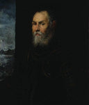 Portrait of a Venetian admiral by Tintoretto — hand-painted portrait oil painting reproduction on canvas