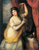 Portrait of a Woman at Her Toilet by Angelica Kauffman — male oil painting wall art, Neoclassicism