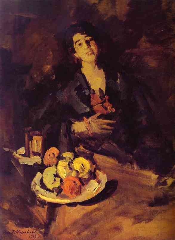 Portrait of a Woman - Konstantin Korovin