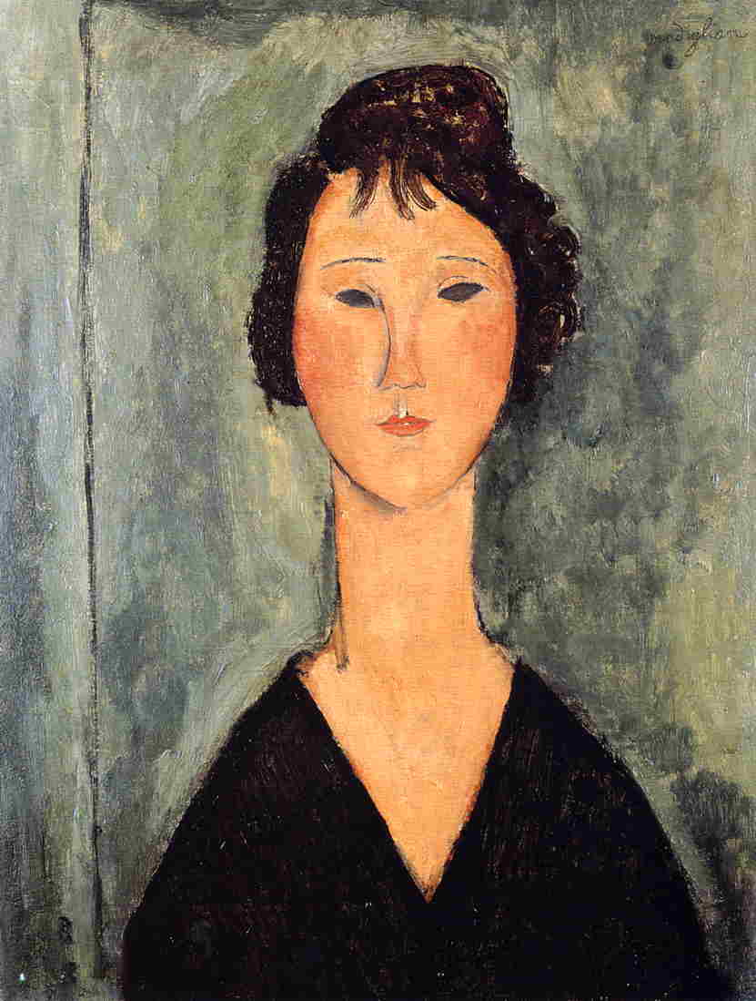 Portrait of a Woman by Amedeo Modigliani — hand-painted abstract oil painting reproduction on canvas