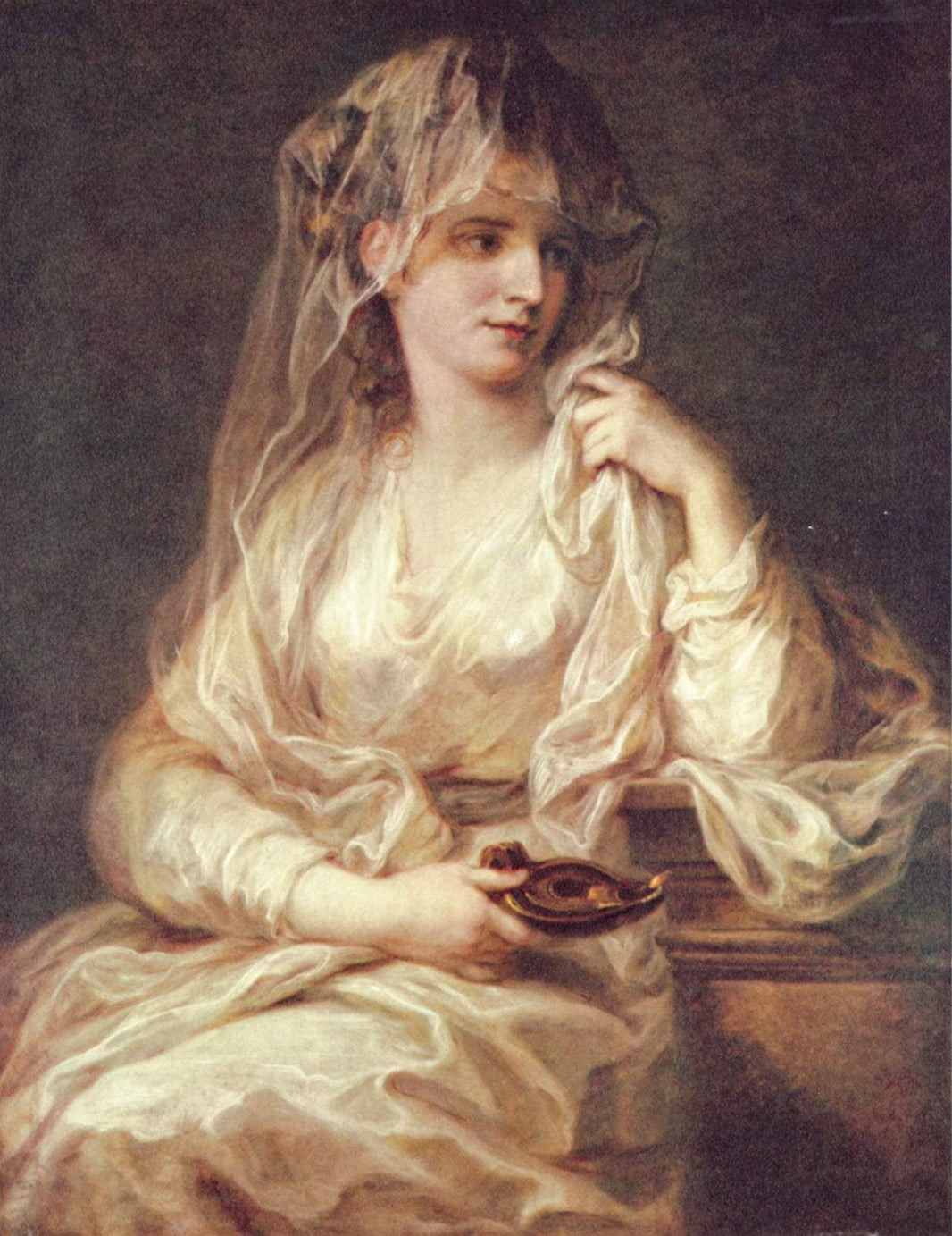Portrait of a Woman as a Vestal Virgin by Angelica Kauffman — hand-painted cultural oil painting reproduction on canvas