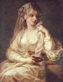 Portrait of a Woman as a Vestal Virgin by Angelica Kauffman — male oil painting wall art, Rococo