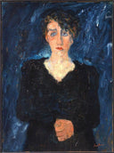 Portrait of a Woman by Chaim Soutine — male oil painting wall art, Expressionism