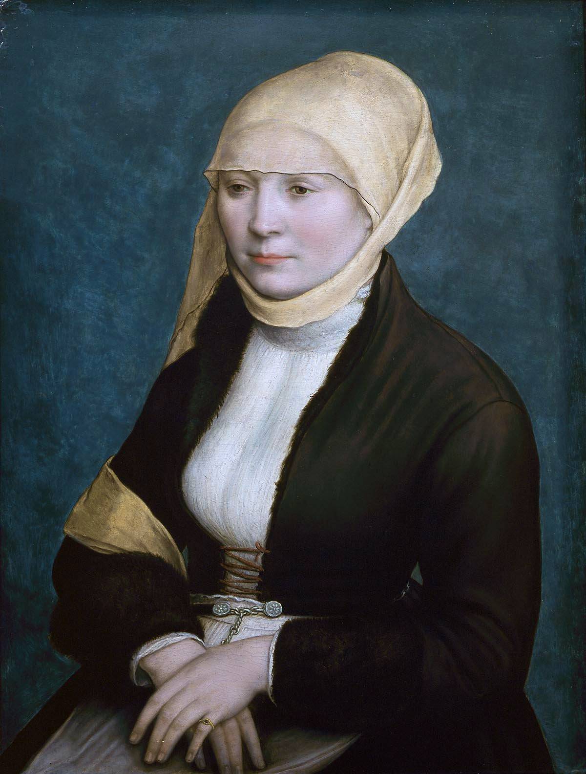 Portrait of a woman from southern Germany . - Hans Holbein the Younger