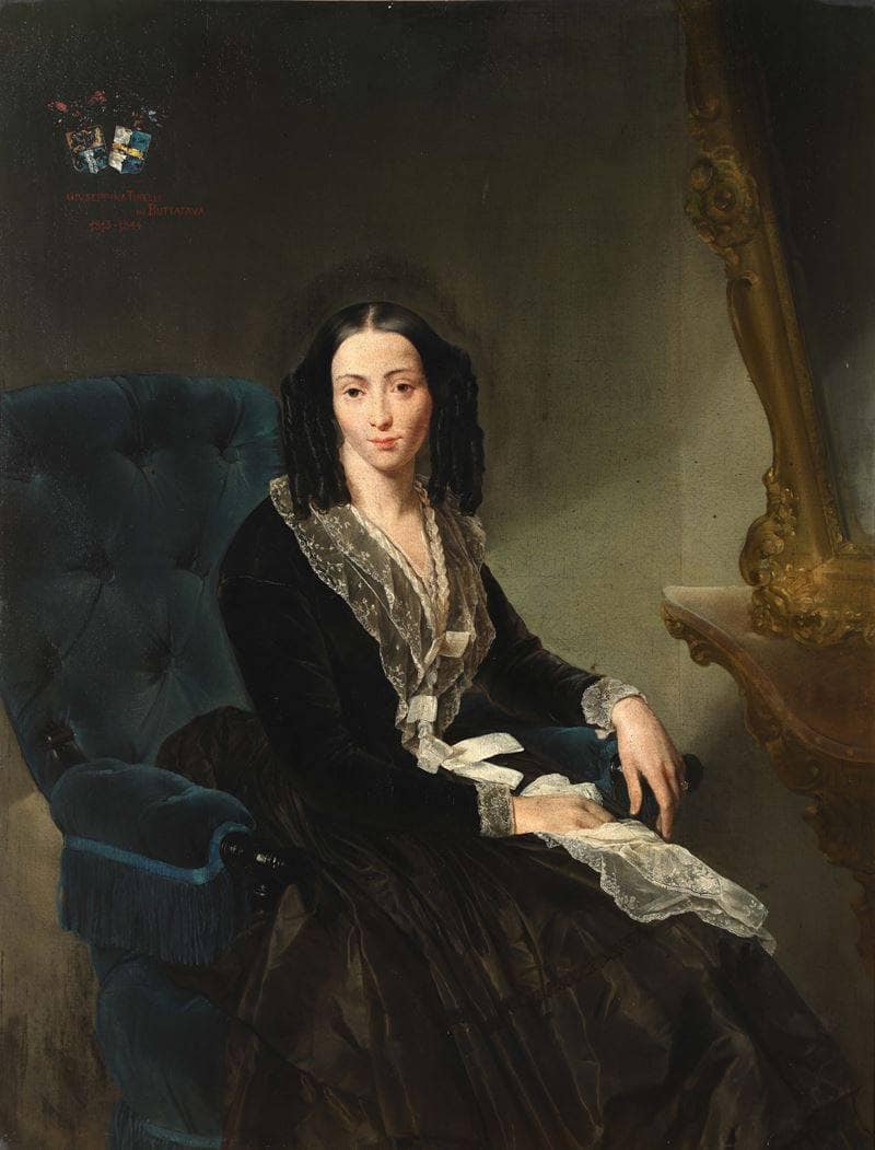 Portrait of a woman by Gerolamo Induno — hand-painted portrait oil painting reproduction on canvas