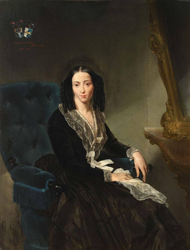 Portrait of a woman by Gerolamo Induno — hand-painted portrait oil painting reproduction on canvas