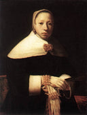 Portrait of a woman by Gerrit Dou — male oil painting wall art, Baroque