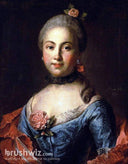 Portrait Of A Woman In A Blue Dress by Ivan Argunov — male oil painting wall art, Rococo