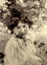 Portrait of a woman in a garden