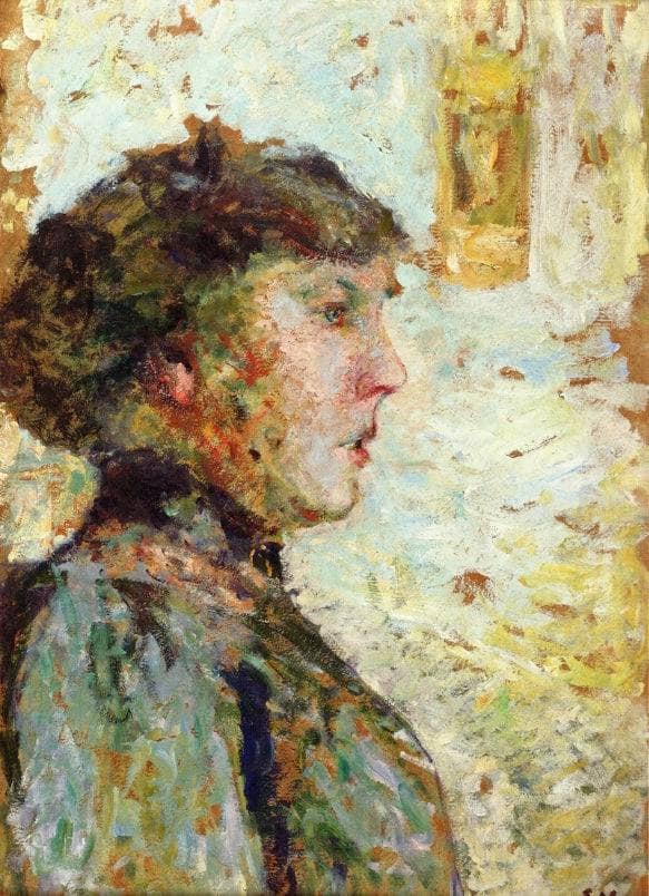 Portrait of a Woman in Profile by Edouard Vuillard — hand-painted portrait oil painting reproduction on canvas