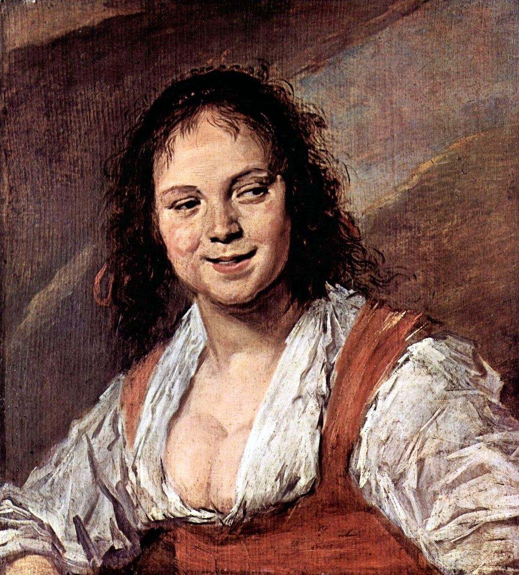 Portrait of a woman, known as The Gipsy girl by Frans Hals — hand-painted portrait oil painting reproduction on canvas