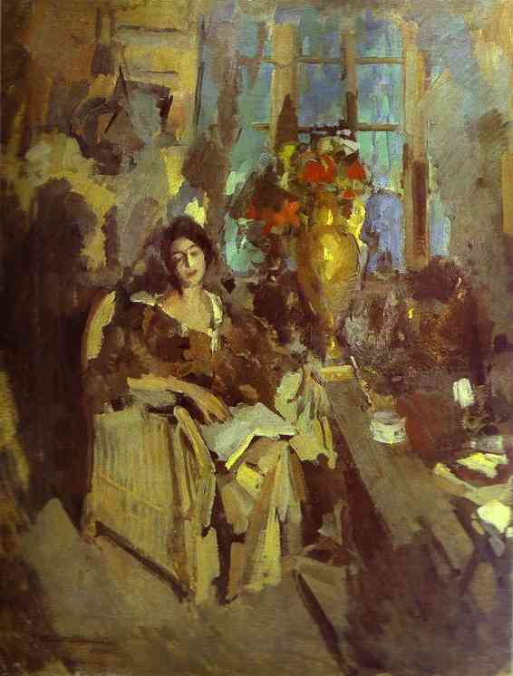 Portrait of a Woman - Konstantin Korovin