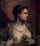 Portrait of a Woman Revealing Her Breasts in home office