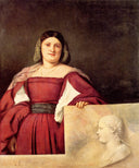 Portrait of a Woman by Titian — male oil painting wall art, High Renaissance