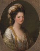 Portrait of a woman, traditionally identified as Lady Hervey by Angelica Kauffman — female oil painting wall art, Neoclassicism