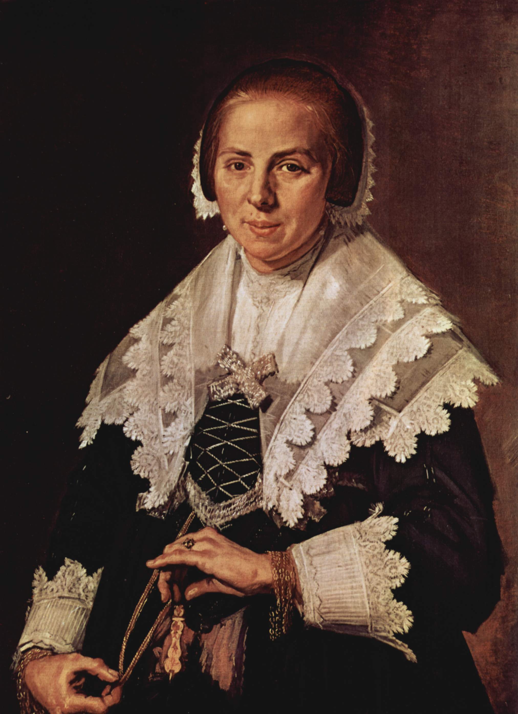 Portrait of a Woman with a Fan - Frans Hals