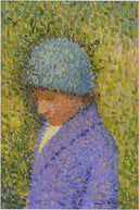 Portrait of a Young Girl by Henri Martin — male oil painting wall art, Divisionism