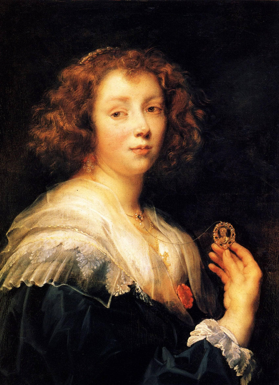 Portrait of a young lady by Jacob Jordaens — hand-painted portrait oil painting reproduction on canvas