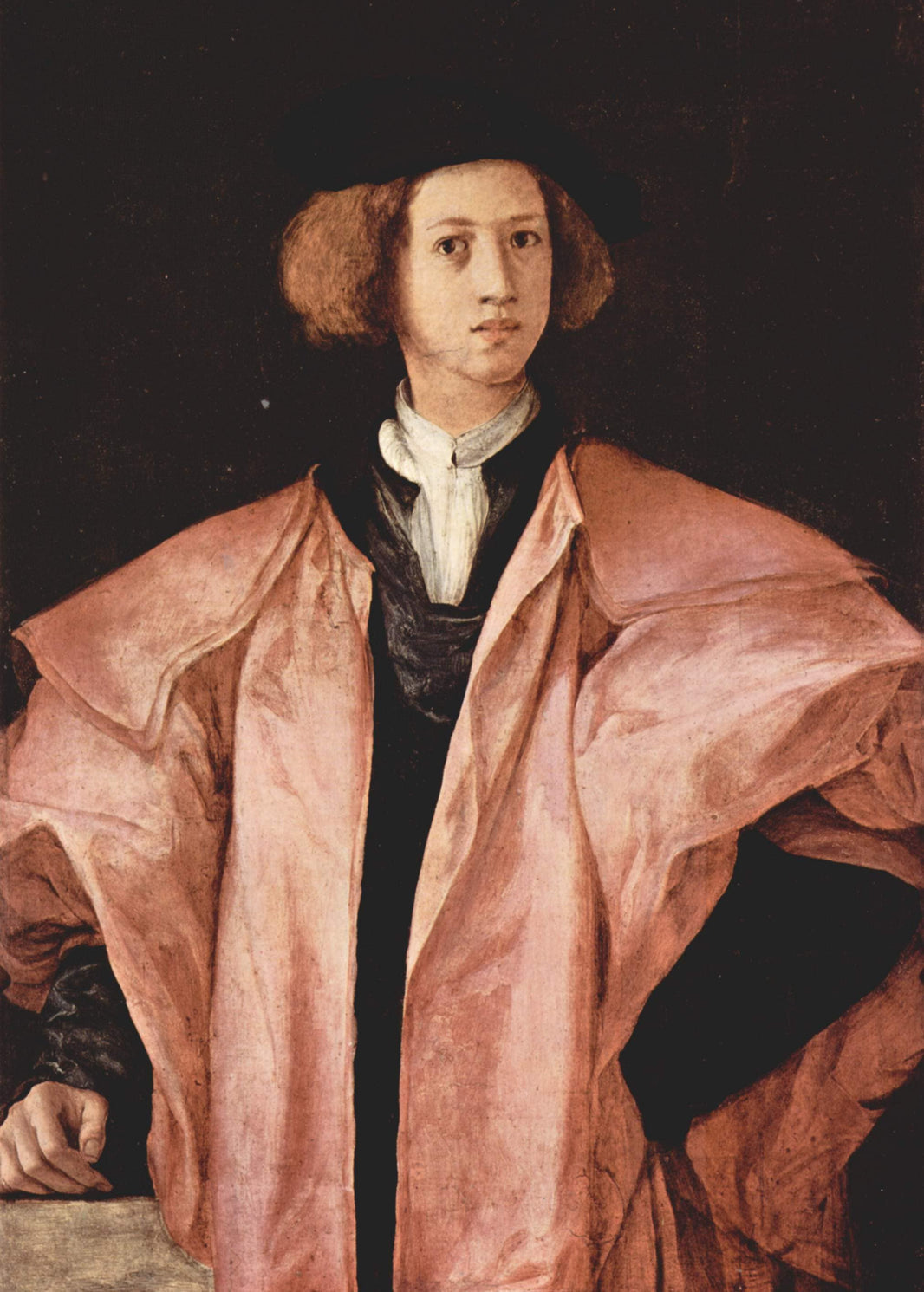 Portrait of a Young Man (Alessandro de Medici ) by Jacopo Pontormo — hand-painted portrait oil painting reproduction on canvas