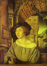 Portrait of a Young Man by Hans Holbein the Younger — hand-painted portrait oil painting reproduction on canvas
