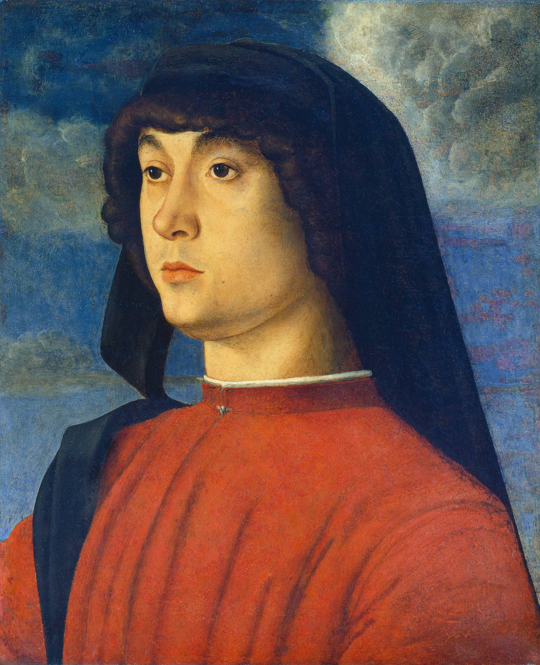 Portrait of a Young Man in Red by Giovanni Bellini — hand-painted portrait oil painting reproduction on canvas