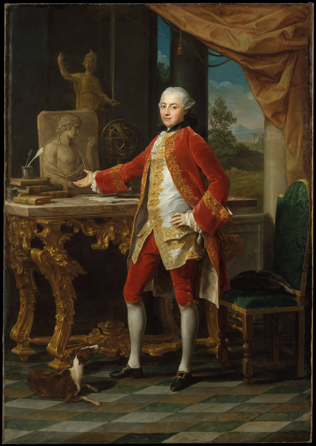 Portrait of a Young Man by Pompeo Batoni — hand-painted portrait oil painting reproduction on canvas