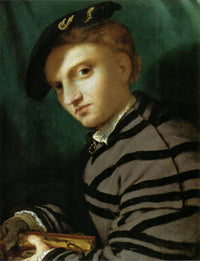 Portrait of a Young Man With a Book by Lorenzo Lotto — hand-painted portrait oil painting reproduction on canvas