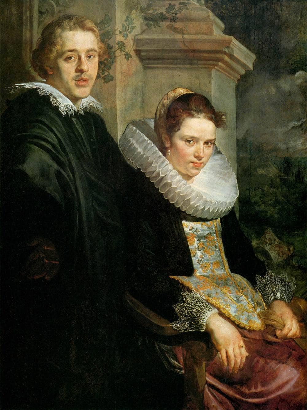 Portrait of a Young Married Couple by Jacob Jordaens — hand-painted portrait oil painting reproduction on canvas