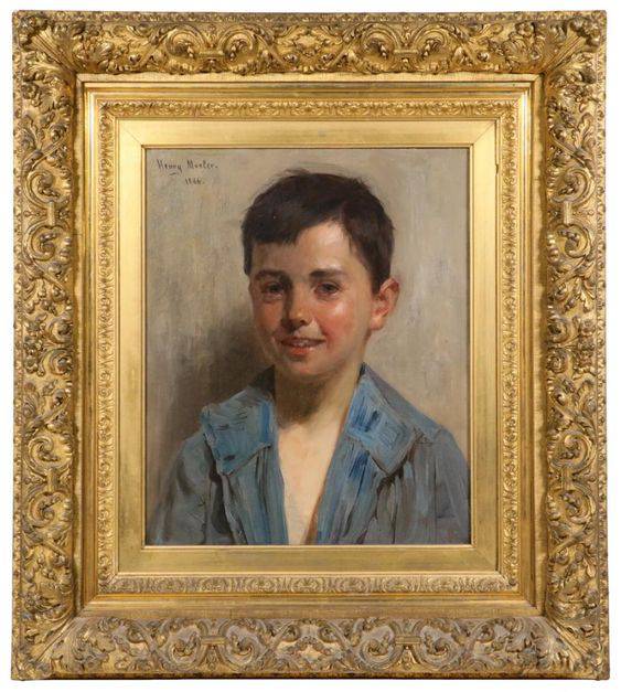 Portrait of a young Parisian boy - Henry Mosler