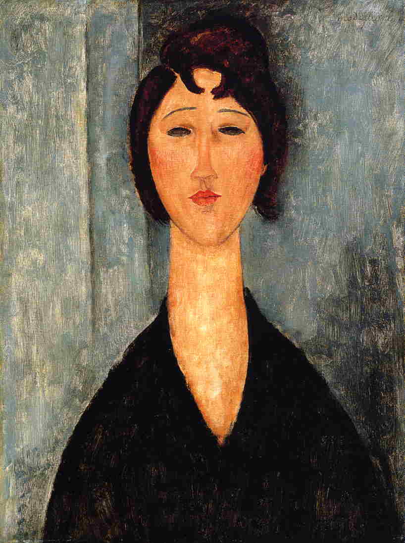 Portrait of a Young Woman by Amedeo Modigliani — hand-painted portrait oil painting reproduction on canvas