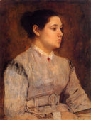 Portrait of a Young Woman by Edgar Degas — male oil painting wall art, Impressionism