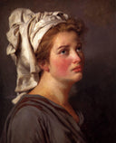 Portrait of a young Woman in a Turban by Jacques-Louis David — hand-painted portrait oil painting reproduction on canvas