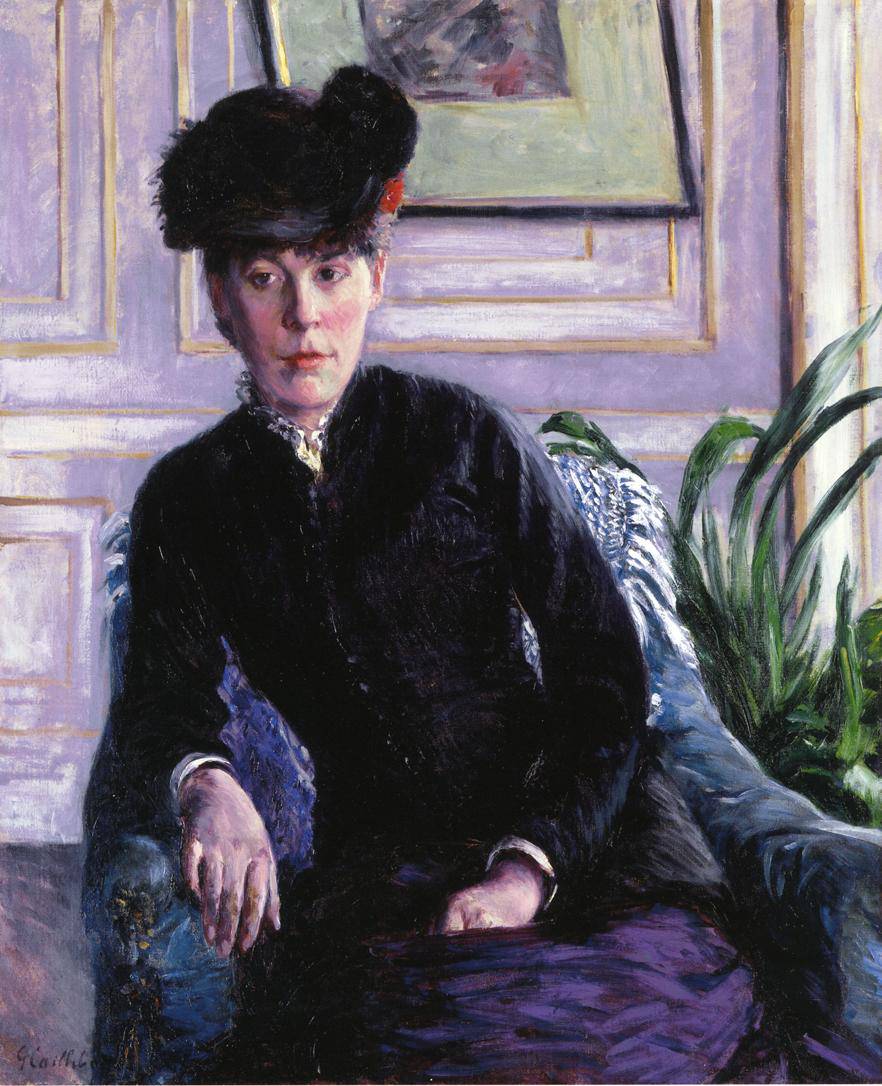 Portrait of a Young Woman in an Interior - Gustave Caillebotte