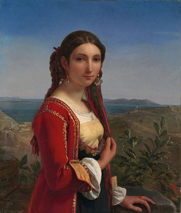 Portrait of a young woman of Retuna - Louis Léopold Robert